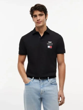 Polo cu logo-ul Tommy x Cadillac F1® Team
