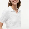 Polo cu mâneci scurte, tricotat cu model în relief Polo cu mâneci scurte, tricotat cu model în relief