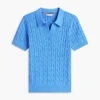 Polo cu mâneci scurte, tricotat cu model în relief Polo cu mâneci scurte, tricotat cu model în relief