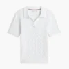 Polo cu mâneci scurte, tricotat cu model în relief Polo cu mâneci scurte, tricotat cu model în relief