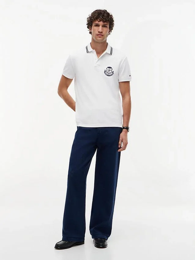 Polo cu monogramă și croială regular fit Polo cu monogramă și croială regular fit