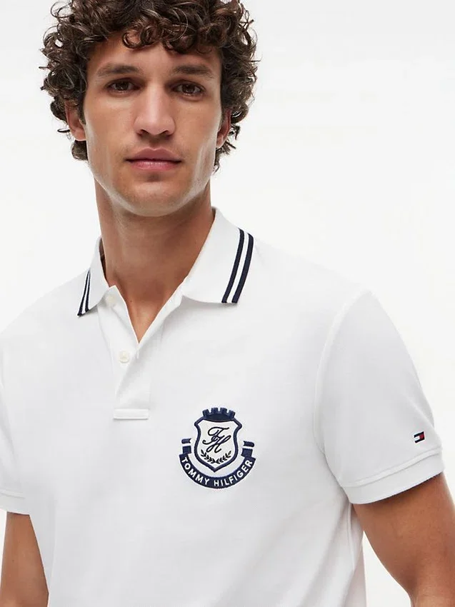 Polo cu monogramă și croială regular fit Polo cu monogramă și croială regular fit