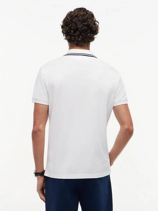 Polo cu monogramă și croială regular fit Polo cu monogramă și croială regular fit