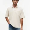 Polo de rugby din crep jersey cu croială oversized Polo de rugby din crep jersey cu croială oversized