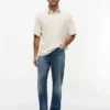 Polo de rugby din crep jersey cu croială oversized Polo de rugby din crep jersey cu croială oversized