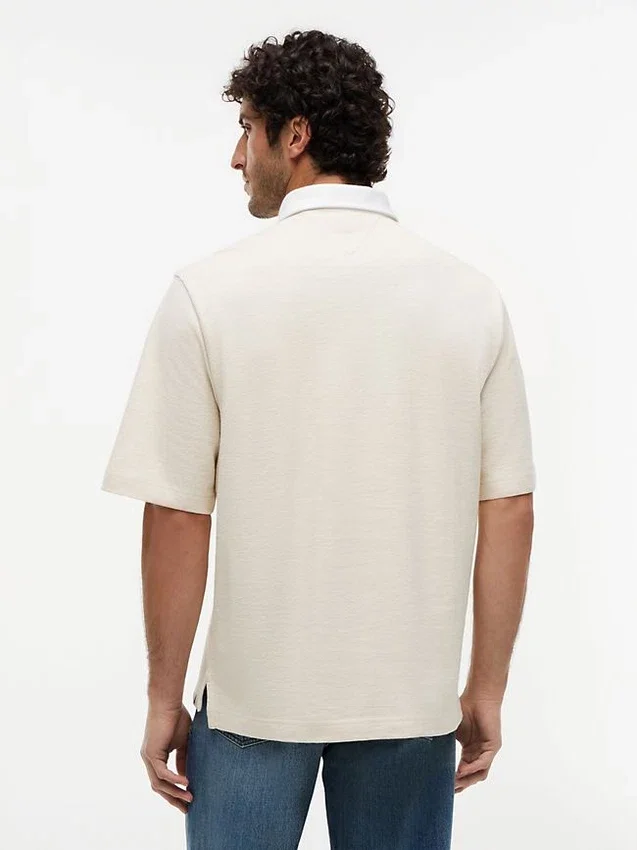 Polo de rugby din crep jersey cu croială oversized Polo de rugby din crep jersey cu croială oversized