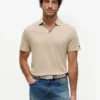 Polo din amestec de bumbac și in New York Label