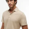 Polo din amestec de bumbac și in New York Label