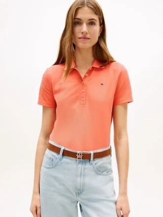 Polo din bumbac elastic, croială slim