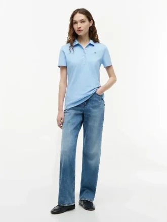 Polo din bumbac elastic, croială slim