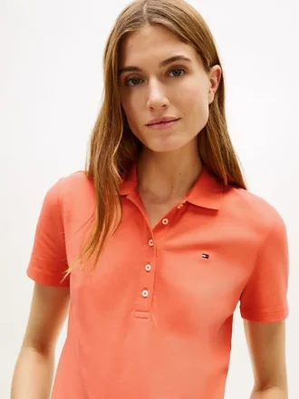 Polo din bumbac elastic, croială slim