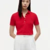 Polo din bumbac elastic cu croială clasică Polo din bumbac elastic cu croială clasică