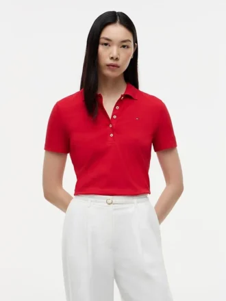 Polo din bumbac elastic cu croială clasică