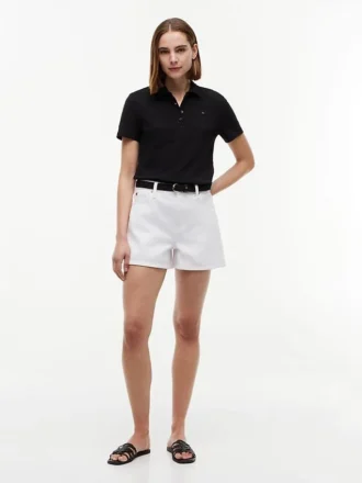 Polo din bumbac elastic cu croială clasică