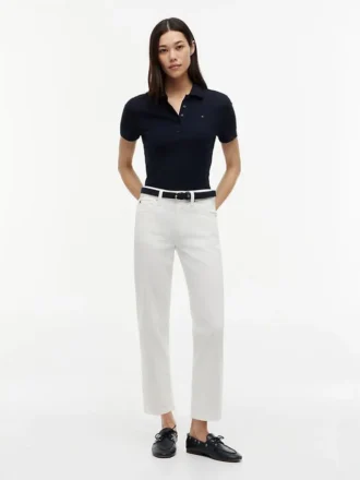 Polo din bumbac elastic cu croială clasică