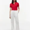 Polo din bumbac elastic cu croială clasică Polo din bumbac elastic cu croială clasică
