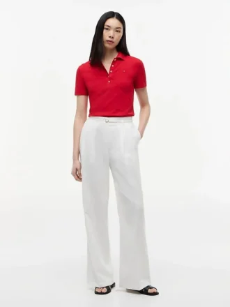 Polo din bumbac elastic cu croială clasică