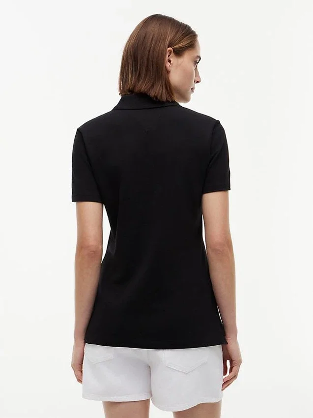 Polo din bumbac elastic cu croială clasică Polo din bumbac elastic cu croială clasică