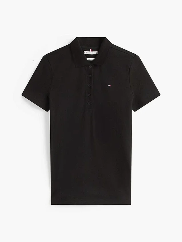Polo din bumbac elastic cu croială clasică Polo din bumbac elastic cu croială clasică