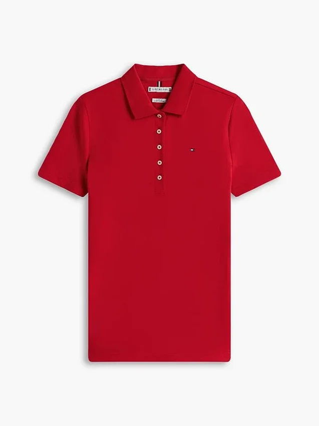 Polo din bumbac elastic cu croială clasică Polo din bumbac elastic cu croială clasică