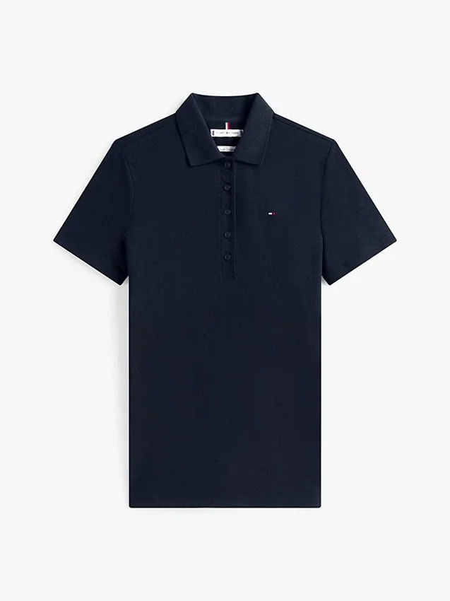 Polo din bumbac elastic cu croială clasică Polo din bumbac elastic cu croială clasică