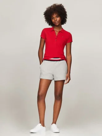 Polo din bumbac elastic cu croială slim