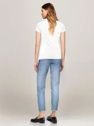 Polo din bumbac elastic cu croială slim