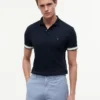 Polo din bumbac neted, croială slim