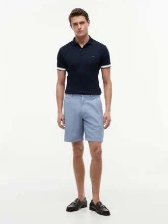 Polo din bumbac neted, croială slim