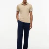 Polo din bumbac neted, croială Slim Fit