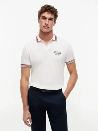 Polo din bumbac neted cu croială regular