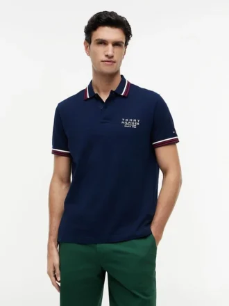 Polo din bumbac neted cu croială regular