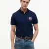 Polo din bumbac neted cu steag ondulat, croială regular Polo din bumbac neted cu steag ondulat, croială regular