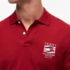 Polo din bumbac neted cu steag ondulat, croială regular