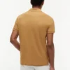 Polo din bumbac neted cu steag ondulat, croială regular