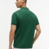 Polo din bumbac neted cu steag ondulat, croială regular