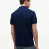 Polo din bumbac neted cu steag ondulat, croială regular Polo din bumbac neted cu steag ondulat, croială regular