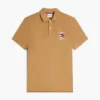 Polo din bumbac neted cu steag ondulat, croială regular