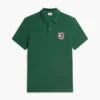 Polo din bumbac neted cu steag ondulat, croială regular