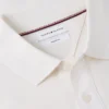 Polo din bumbac neted cu steag ondulat, croială regular