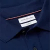 Polo din bumbac neted cu steag ondulat, croială regular Polo din bumbac neted cu steag ondulat, croială regular