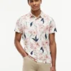 Polo din jersey cu imprimeu floral, croială regular
