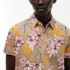 Polo din jersey cu imprimeu floral, croială regular