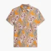Polo din jersey cu imprimeu floral, croială regular