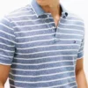 Polo din piqué cu amestec de in, croială regular Polo din piqué cu amestec de in, croială regular