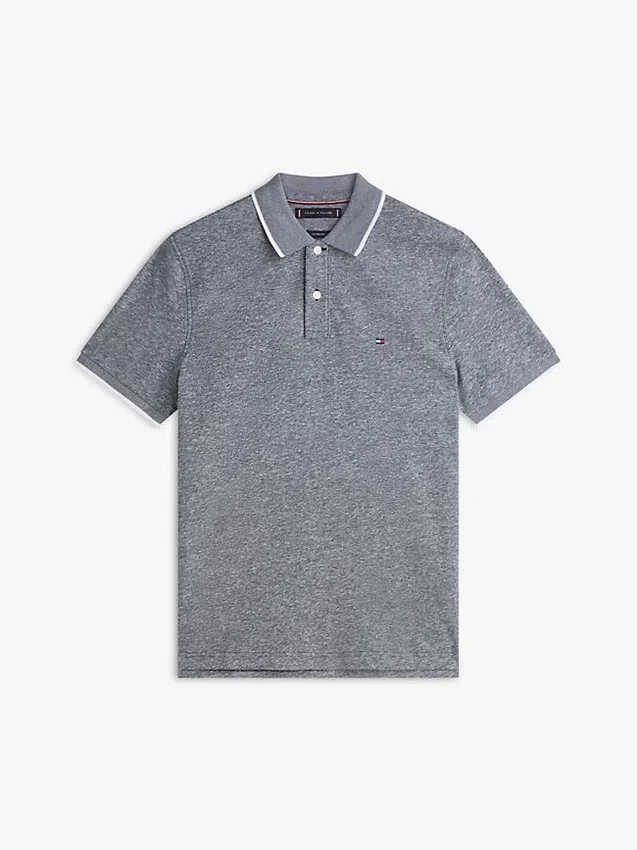 Polo din piqué cu amestec de in, croială regular Polo din piqué cu amestec de in, croială regular