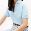 Polo din piqué elastic, croială relaxată