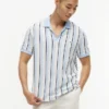 Polo din tricot cu dungi, croială regular Polo din tricot cu dungi, croială regular