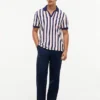 Polo din tricot cu dungi, croială regular Polo din tricot cu dungi, croială regular