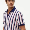 Polo din tricot cu dungi, croială regular Polo din tricot cu dungi, croială regular